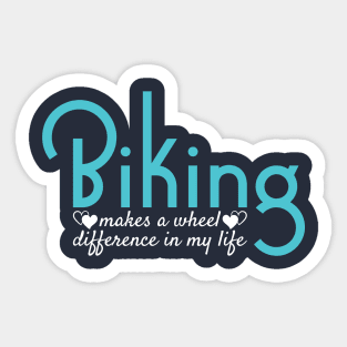 Love Cycling Funny Wordplay Sticker